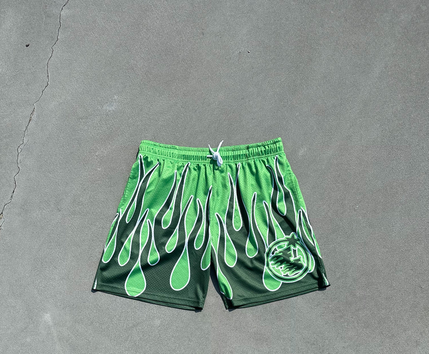 Flame shorts "Green"