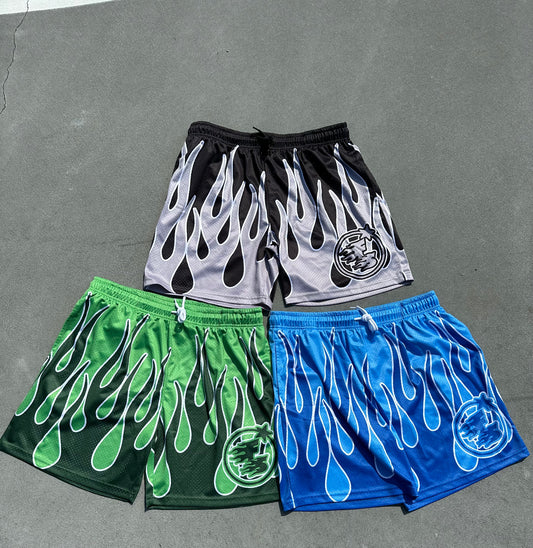 Flame shorts "Green"